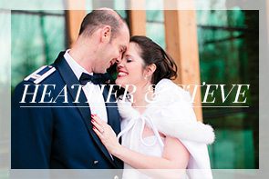bride and groom kissing in front of windows of semper fidelis chapel